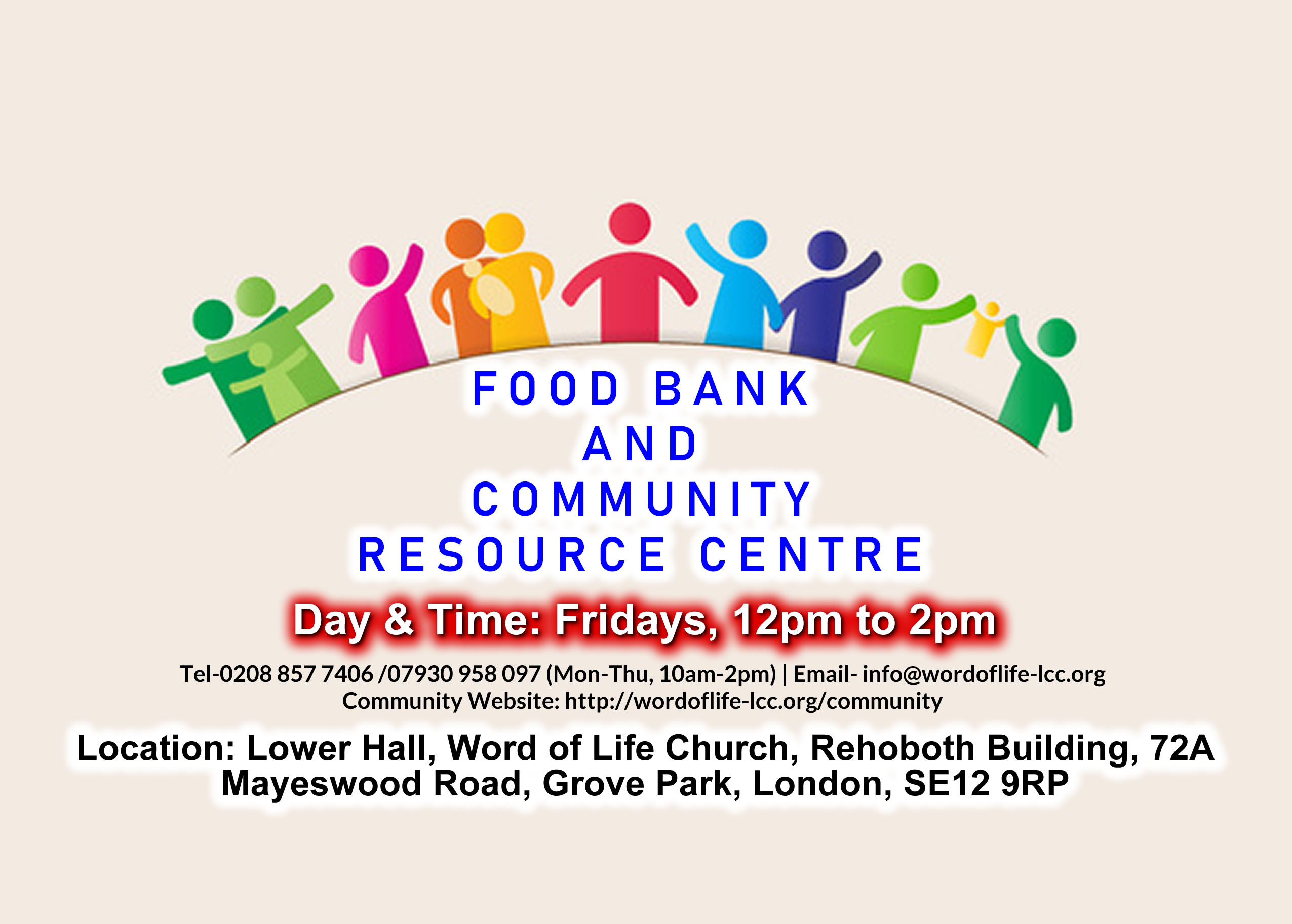 Food Bank  Community Resource Centre   NEW Flyer